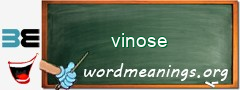 WordMeaning blackboard for vinose